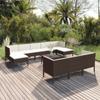 Day and Night - Day and Night Garden Furniture Set 11 Pieces and Brown Synthetic Rattan Cushions