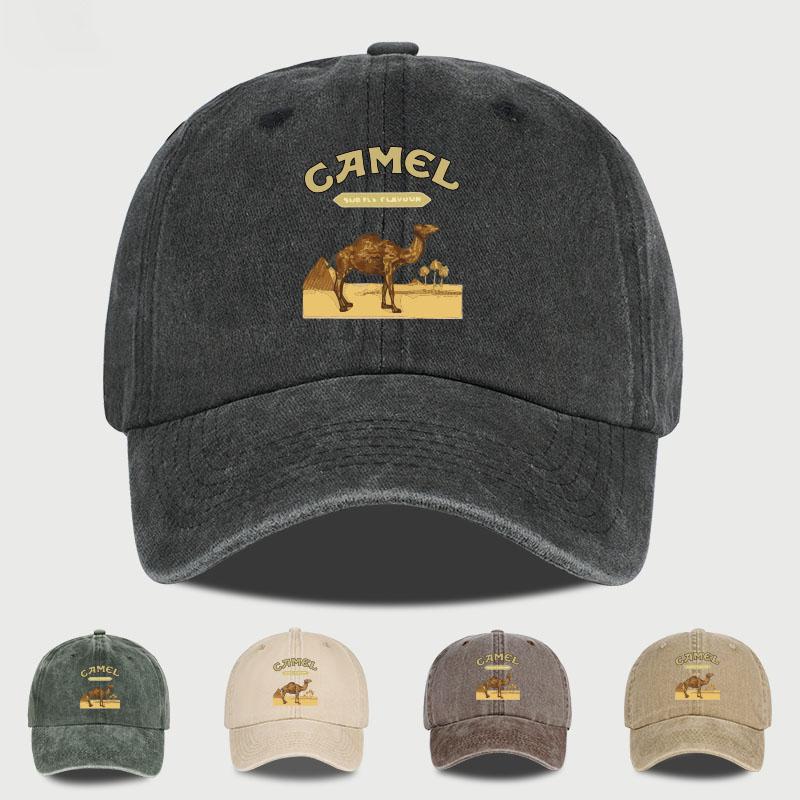 1-teilige Baseballkappe mit Kamelprint Klassischer minimalistischer Retro-Stil Atmungsaktives weiches Gewebe Perfekt für Arbeit und Alltag Verstellbar