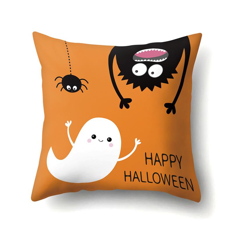Halloween Pillowcase Car Waist Pillow Pumpkin Sofa Cushion Cover Office Home Living Room Pillowcase