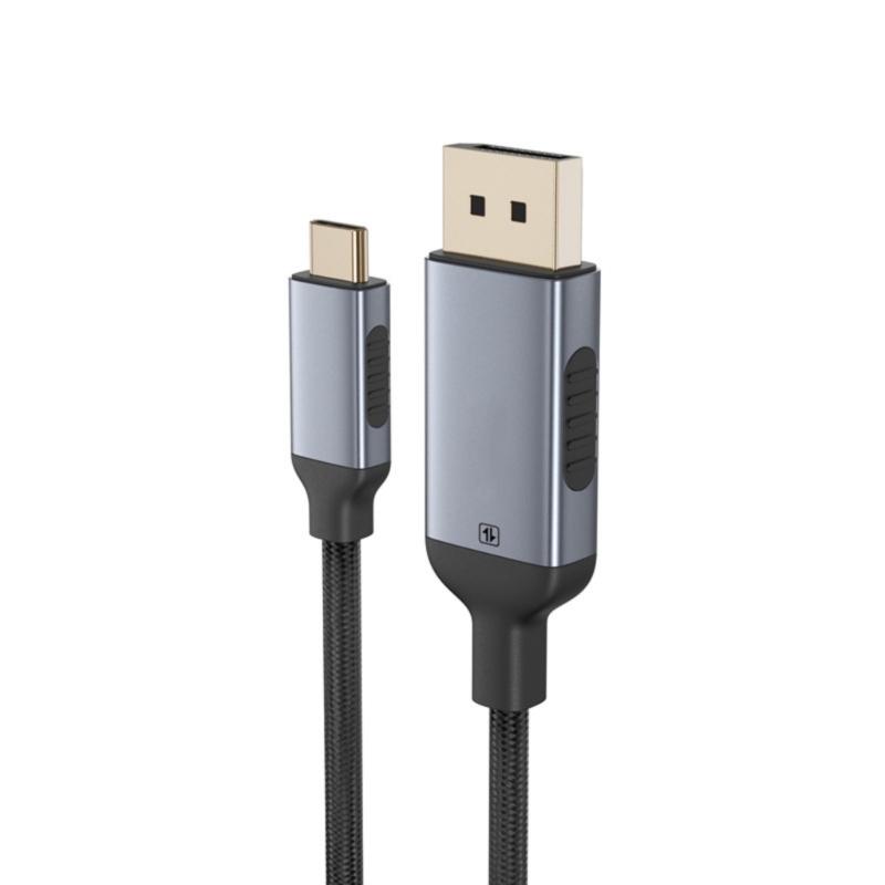 USB C To DP Adapter Cable 8K60Hz Compatible for Window System Devices 12Bit Color Depth USB C To DP Display Cable