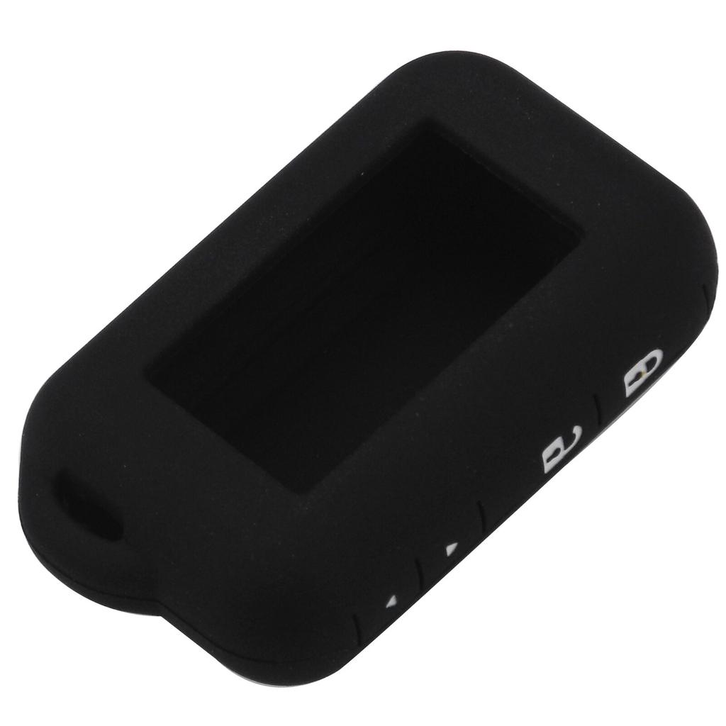 Jingyuqin Funda de silicona suave para Star line E60 E90 E61 Control remoto de coche bidireccional Alarma bidireccional Llavero LCD Auto fob Protector de cubierta de soporte de goma