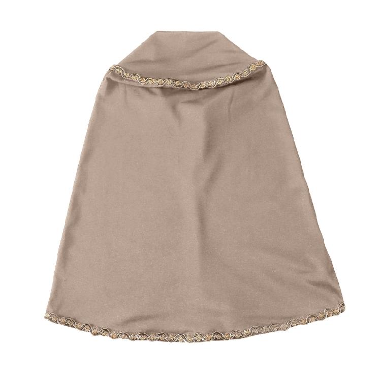 Stylish Hijab for Women Embellished by Gold Lace Lightweight Polyester Turbans Ideal for Social Gatherings кофейный