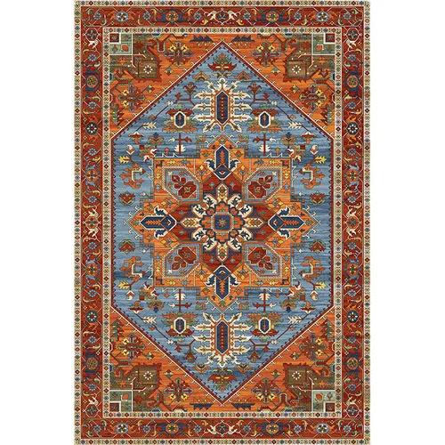American Retro Living Room Decoration Carpet Boho Bedside Rugs for Bedroom Large Area Non-Slip Mat Washable Lounge Rug Tapis