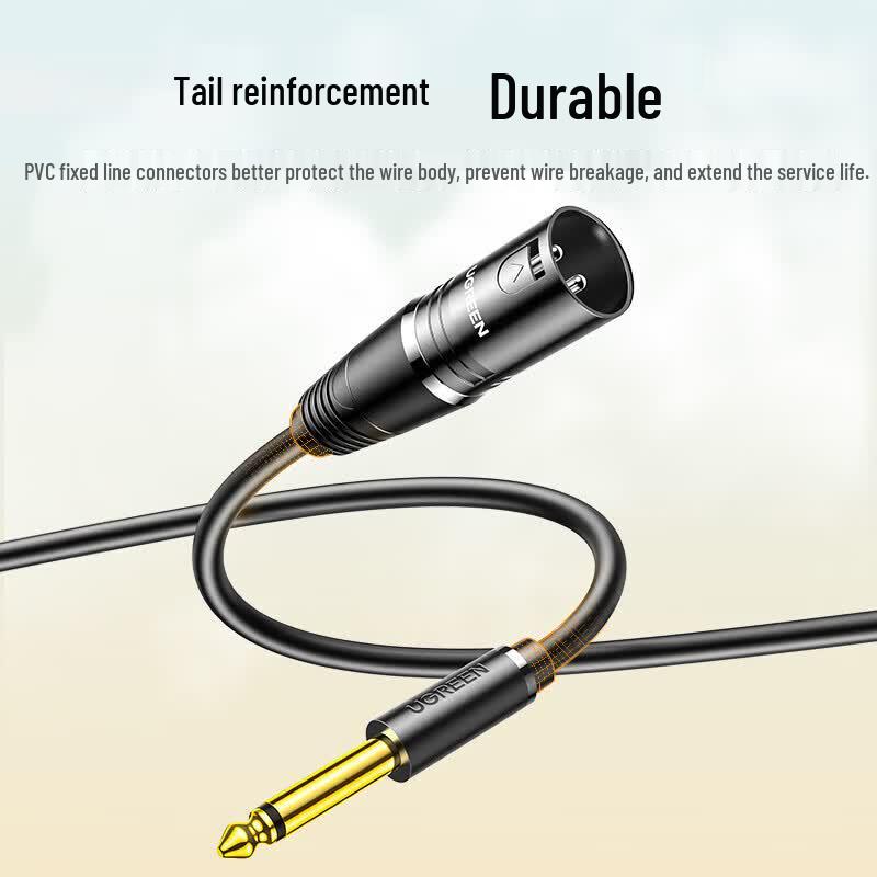 Ugreen 6,35mm auf XLR Stecker Mikrofon Audiokabel CN Stecker (Adapter enthalten)
