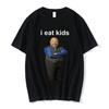 Unisex Letter Print Tshirt Bertram Eats Kids I Eat Kids Graphic Casual Short Sleeve Tee