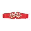 Leaf Waist Cinching Elastic Wide Waistband Decorative Dress Sweet Buckle Thin Belt