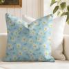 Daisy Pattern Cushion Cover Natural Linen Pillow Cover DoubleSided Print Cushion Cover for Sofa Home Decor