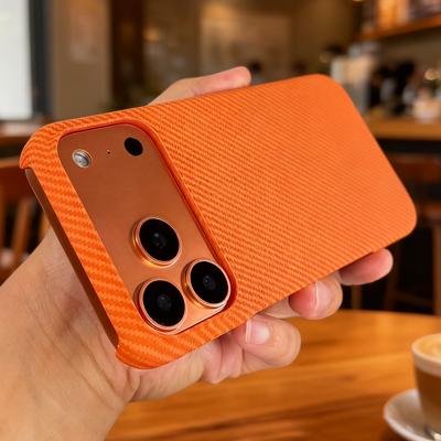 Kohlefaser Kevlar Muster PC Hülle Für iPhone 17 Air 16 Plus 15 14 13 12 Pro Max Stoßfest Ultra Dünn Für Magsafe Magnet Abdeckung