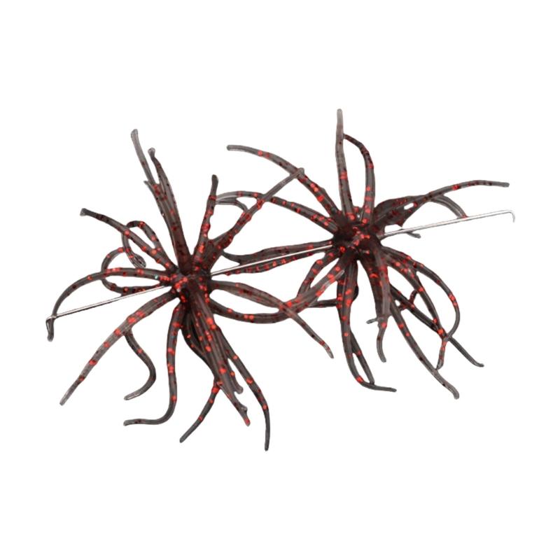 2Pcs Soft Fishing Lures with Urchin Shape, Simulation Fishing Stuff Urchin Baits Artificial Slow Floating Swimming Lures