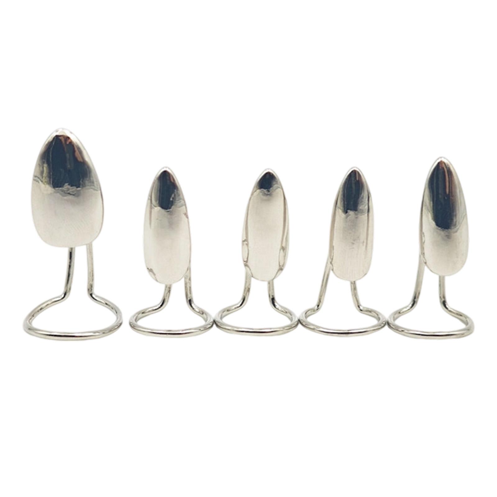 

Набор из 5 модных металлических колец для ногтей из гипоаллергенного сплава, украшения для пальцев для модных заявлений и смелых повседневных образов