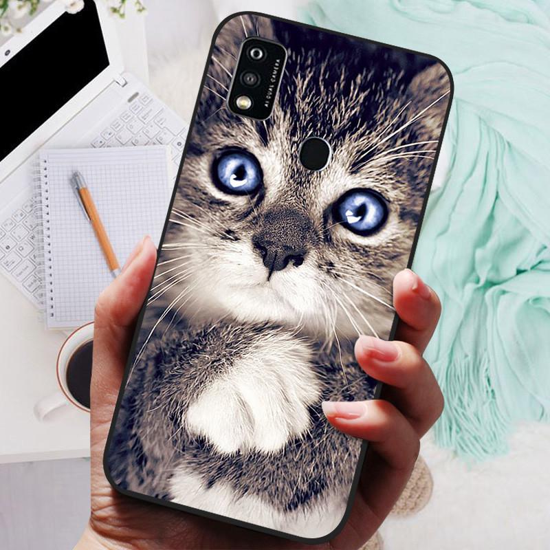 Für ZTE Blade A51 Hülle A71 Schwarze Abdeckung Löwe Wolf Silikon Weiche Rückseitenhüllen Für ZTE Blade A71 A7030 A 71 A 51 Schutzhülle
