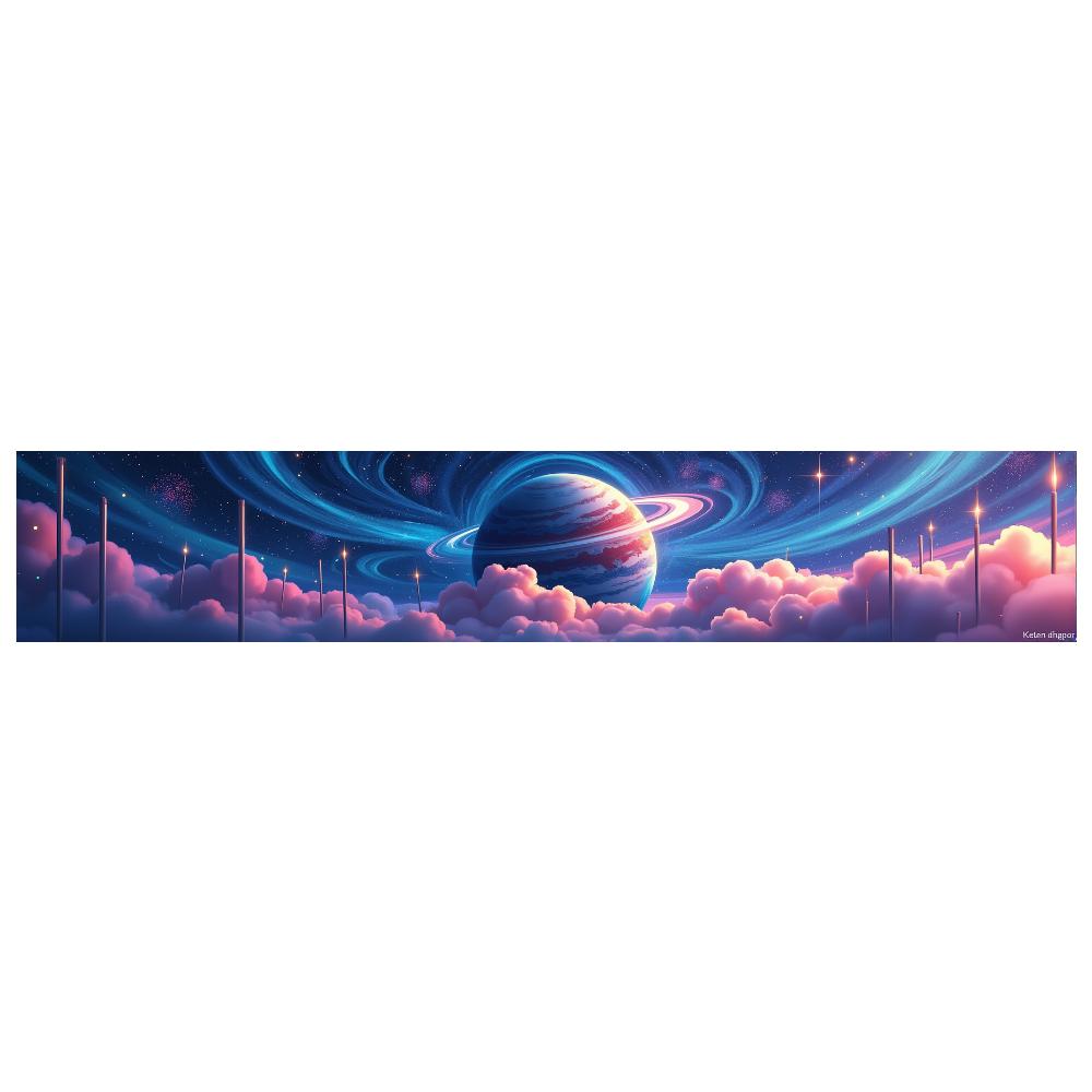 Abstract Curtains Mural Space Art For Kids Bedroom Party Event Children'S Decor
