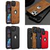 Chic Faux Leather Iphone 16 Case Versatile Protection With Magnetic Closure Design