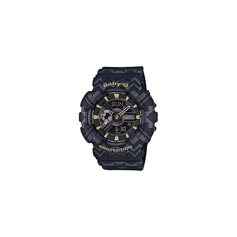 Casio Baby-G BA-110TP-1A Аналого-цифровые часы Водонепроницаемые Ударопрочные Черные