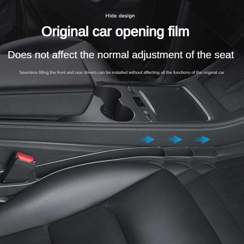 for Tesla Model 3 Y Juniper Highland 2025 2PCS Seat Gap Storage Box Strip Organizer Filler Pocket Wallet Keys Card Phone Holder