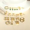 Nonallergenic Blocky Zirconia Ear Posts Set Surgical Steel Thin Jewelry For Sensitive Hearing Multiple Styles