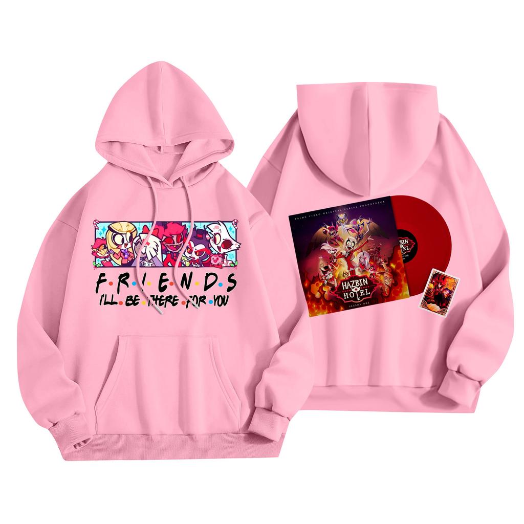 Unisex Fashion Lightweight Long Sleeve Pullover With Pockets Printed Hoodie