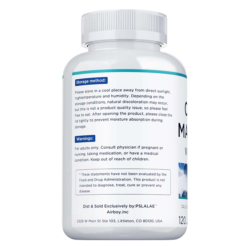 Magnesium, Calcium, Zinc, and Vitamin D Complex Nutritional Capsules: Minerals, Muscle Support, Strong Bones, Suitable for Adults
