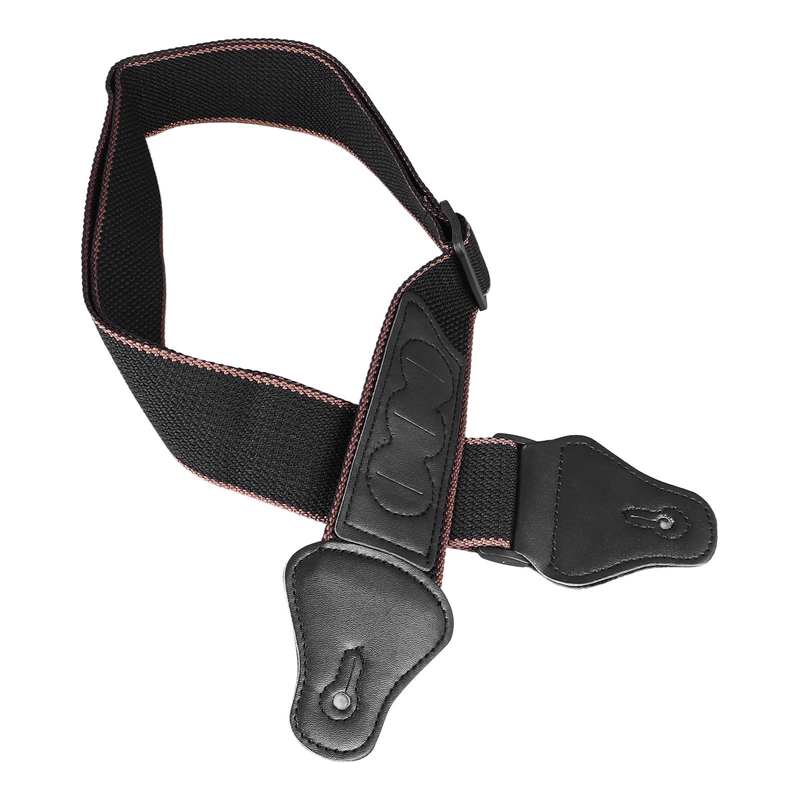 

Гитарный ремень Винтажный дизайн Хлопковый регулируемый ремень с пуговицами Замок Медиаторы для электроакустической чёрный