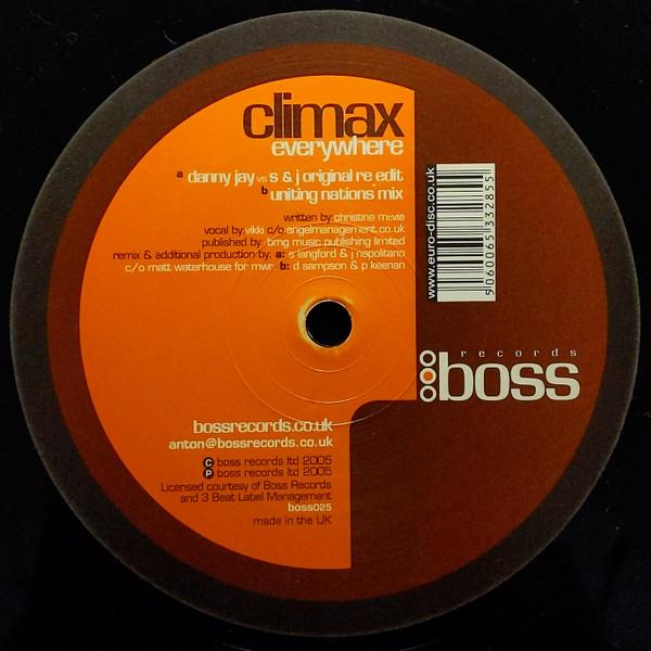 

12inch Record CLIMAX - Everywhere BOSS025 Boss 2005 UK Dance & Electronica Used