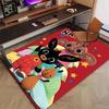 Custom Bing Bunny Mat Personalized Name, Polyester Washable Indoor Entryway Rug, Gift for Christmas, Easter, Thanksgiving Day