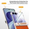 Applicable to Samsung ZFlip8 mobile phone case, central axis bracket zflip7 all-inclusive case film integrated electroplating plain leather case