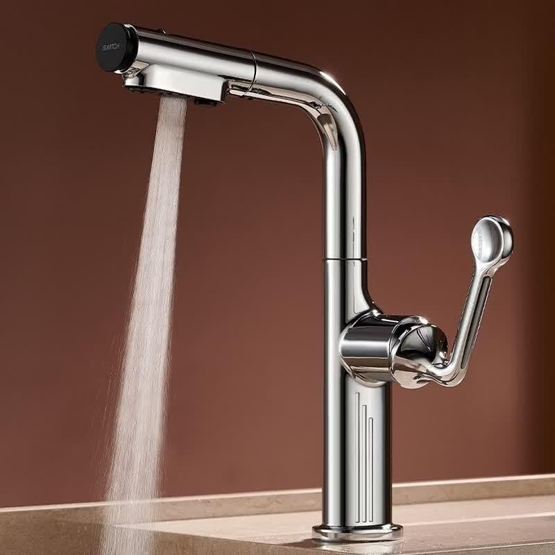 Robinet de Lavabo Extensible à 3 Vitesses Chaud & Froid TLXT