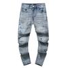 Moda Americana High Street Buco & Patch Trendy Retro Pantaloni Denim Dritti ami