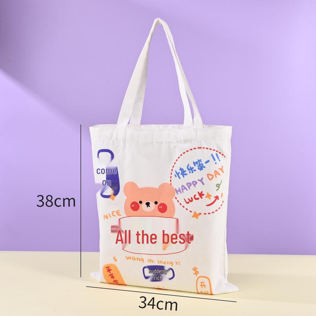 Customized Logo Canvas Shopping Bag - Durable, Eco-friendly, and Ideal for Promotions