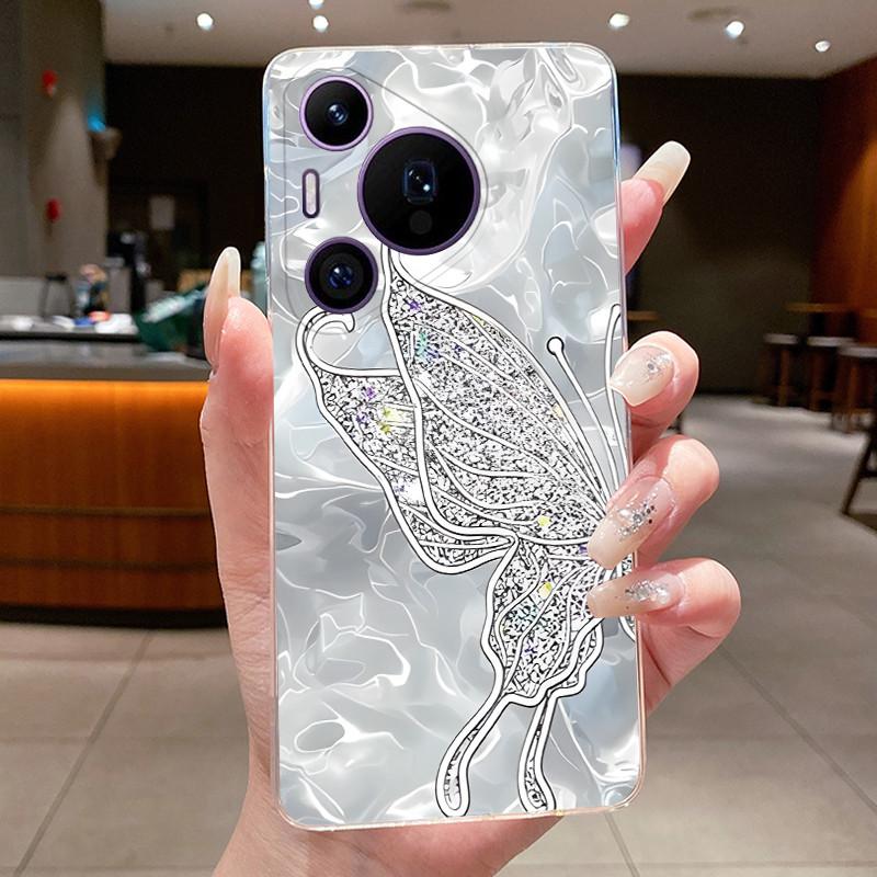 

Чохол для телефону Huawei Pura 70 Pro+ 70pro Метелик Захисний корпус Huawei Pura 70 Pro Plus Прозорий м який силіконовий TPU чохол Huawei Pura 70 Pro+