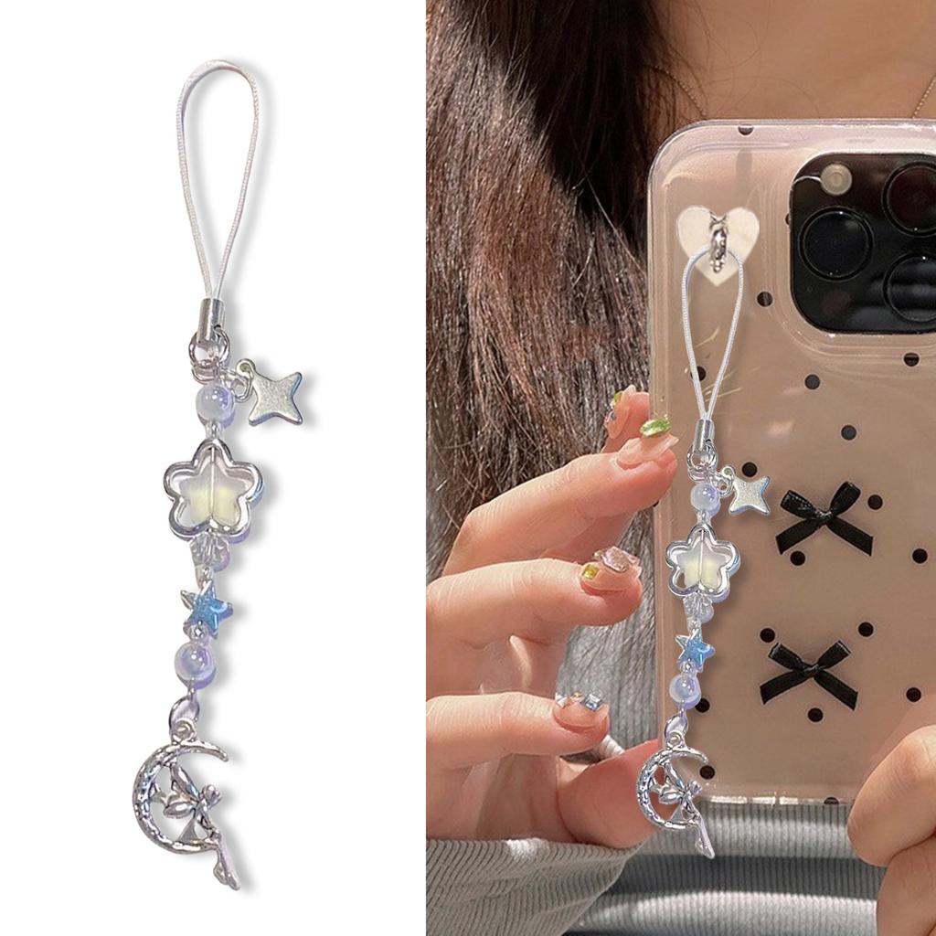 Handmade Beaded Phone Charm Colorful Elf Pendant Keyring Accessory Fashionable Resin Lanyard for Bags and Purses