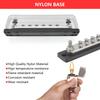 Power Distribution Block with Cover 12 X 5/16" Studs Bus Bar Terminal Block Max 300A 48V DC for Car Boat Marine Trucks RV
