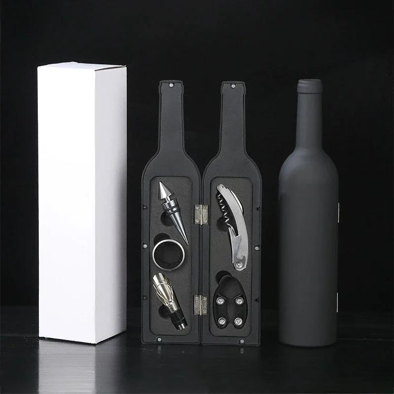 2025 Ny Kreativ Vinset 3/5 Delar Flasköppnare Presentförpackning High-End Set Verktyg Flasköppnare Vin för Vinälskare