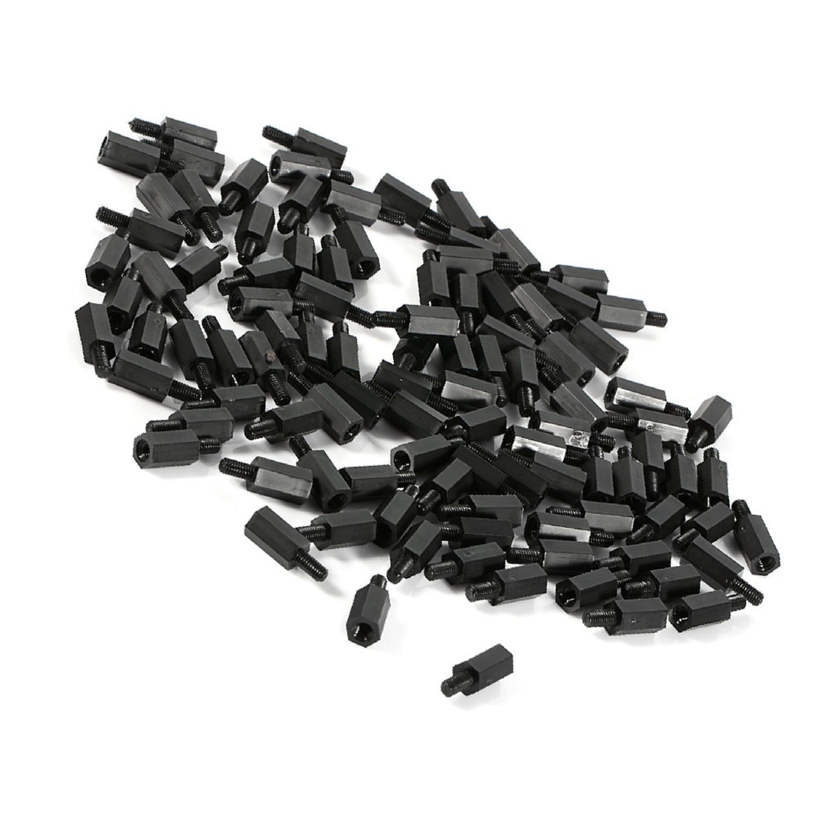 

100pcs M2 M3 M4 Plastic Nylon Hex male Female Female Spacer Round Head Screw Nut