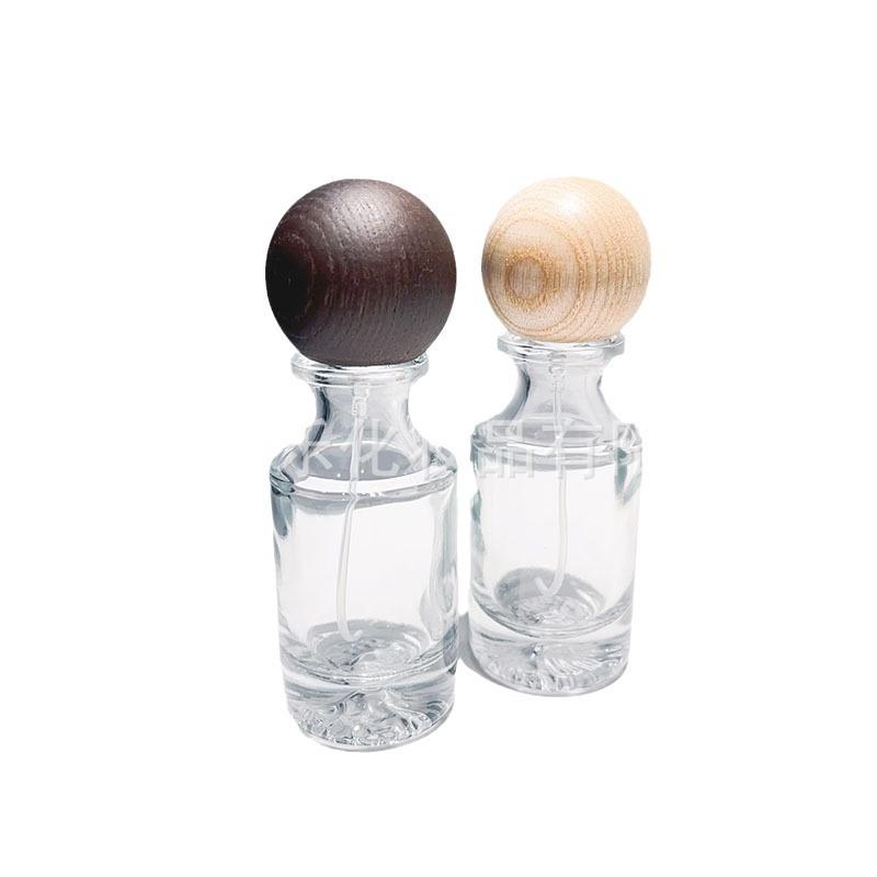 30ml Screw-Top Glass Perfume Spray Bottle, Refillable Travel-Size Empty Bottle with Press Pump & Multi-Color Caps