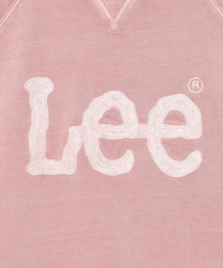 LEE Twitch Embroidered Logo Short Sleeve Dyed Sweatshirt Light Pink