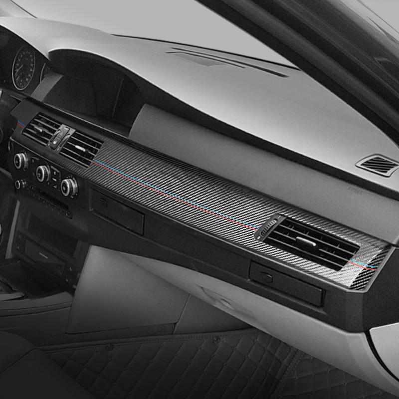 

Углеродное волокно для BMW 5 серии E60 2004-2010 приборная панель воздухозаборник панель отделка крышка наклейки производительность аксессуары для салона автомобиля
