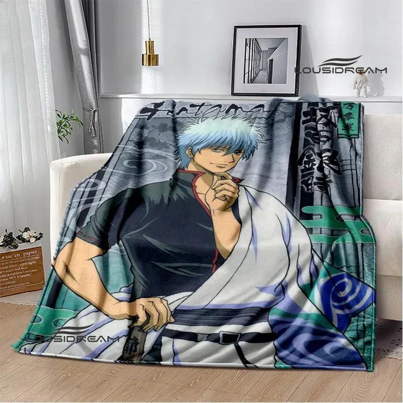 GINTAMA Cartoon Printed blankets Picnic blanket Warm Flannel blankets Home bed linings blankets for beds Birthday Gift