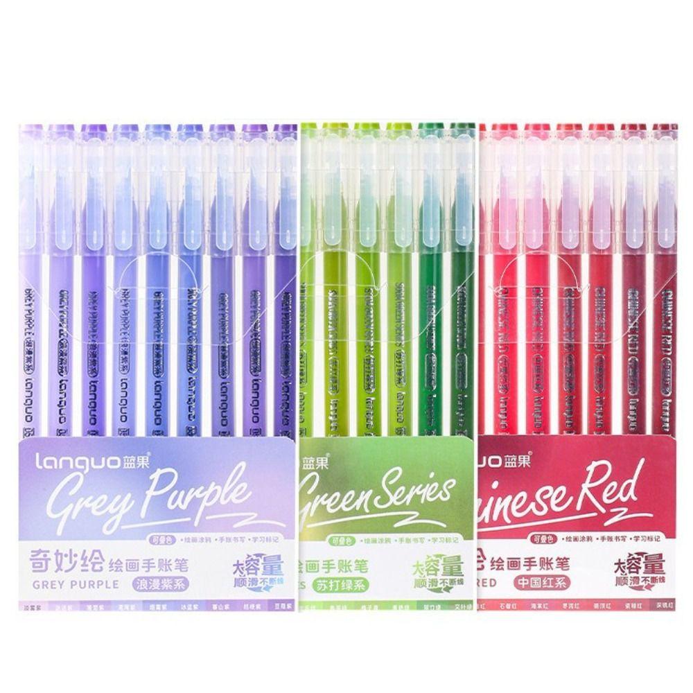 9pcs Art Painting Graffiti Art Markers Large Capacity Highlighter Pen Color Gel Pen  Gift