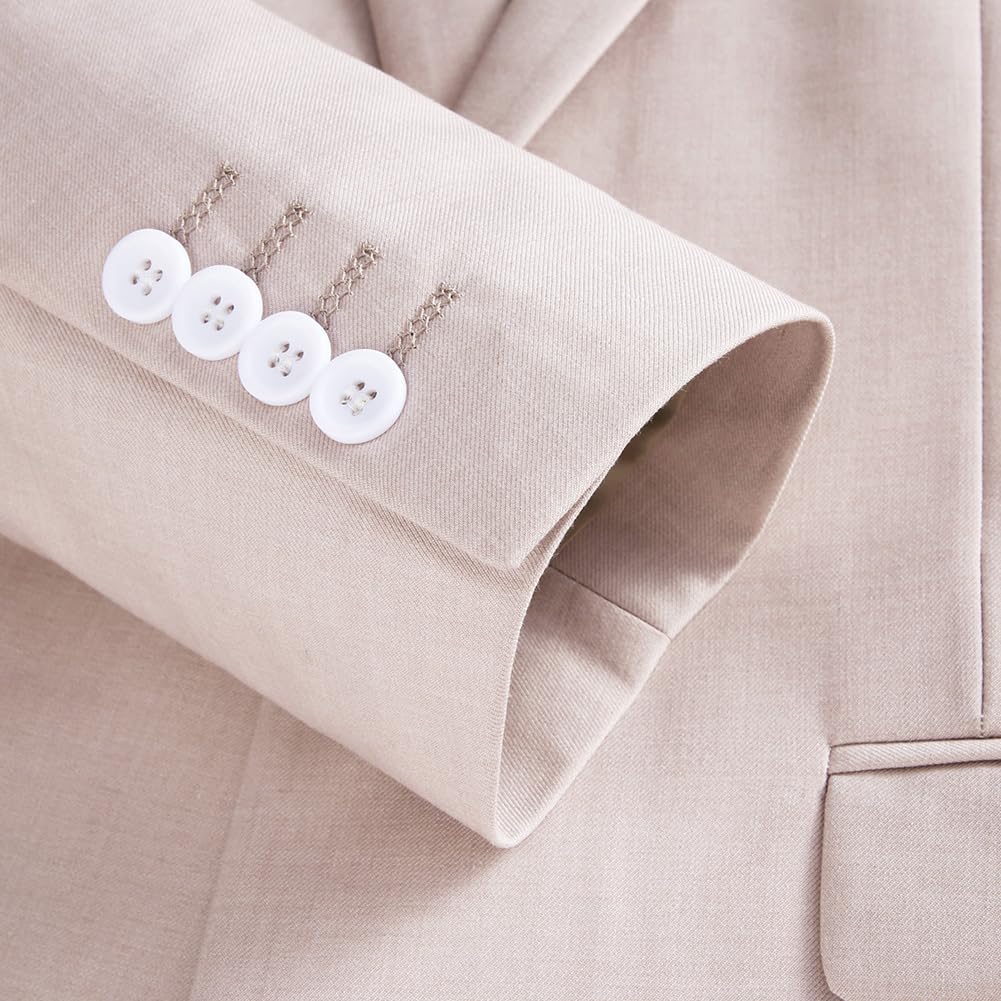 [FOMANSH] Men's Suit Set (Jacket and Pants), One-Button, Slim Fit, Plus Sizes M-6XL, Business/Christmas Appearance