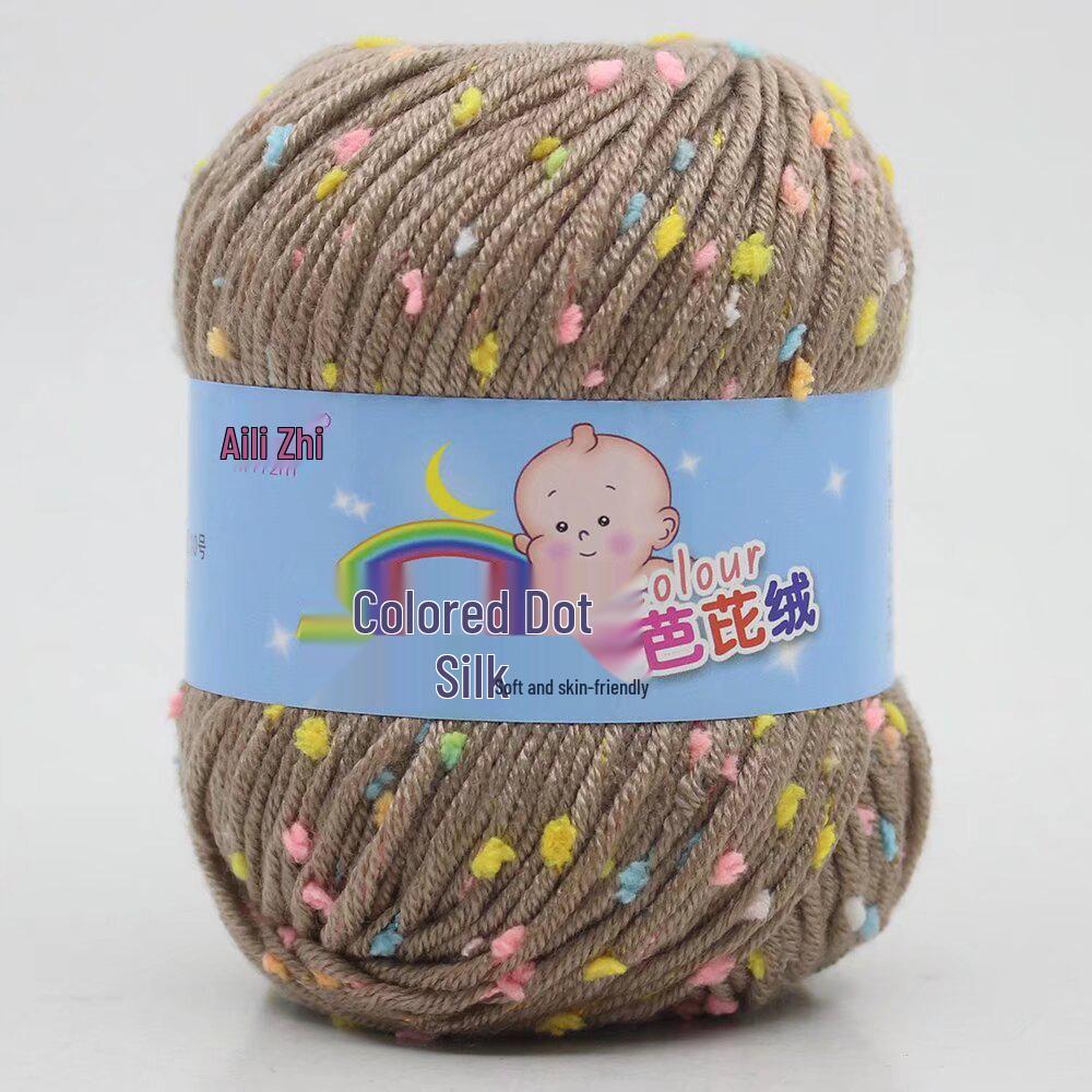 Pointillism Silk Fluff Yarn: Medium Thickness for Hand-Knitting Baby Sweaters, Scarves, and Bags.