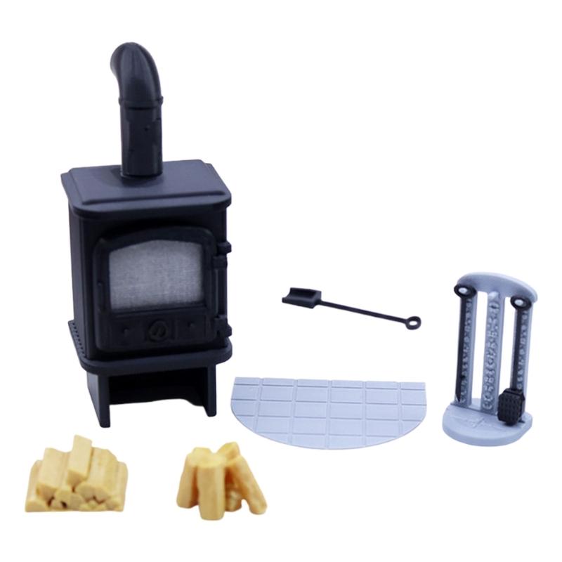 

Doll House Zakka Model Realistic Dollhouses Fireplaces Realistic Home Scene Decoration 1:12 Model Mini Size Toy 1