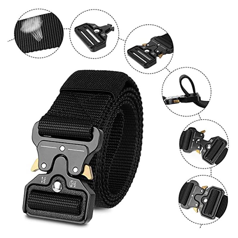 6 Colors Men Military Tactical Belt Unisex Magnetic Buckle Quick Release Nylon Soft Belt Women Tooling Training Trousers Belts