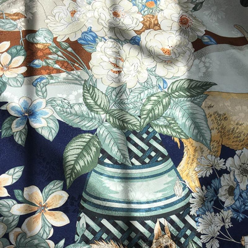 High-Quality 19 Mmi Double-Sided Heterochrome Dill Silk Large Square Scarf Mulberry Silk Silk Scarf Shawl Women