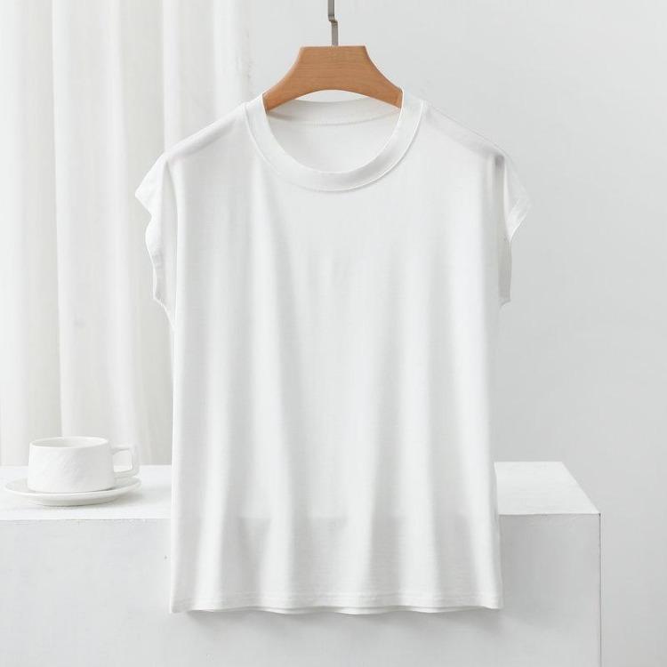 Casual Summer Tops for Women Soft T Shirts Short Sleeve  Workout Clothes Outfits M белый