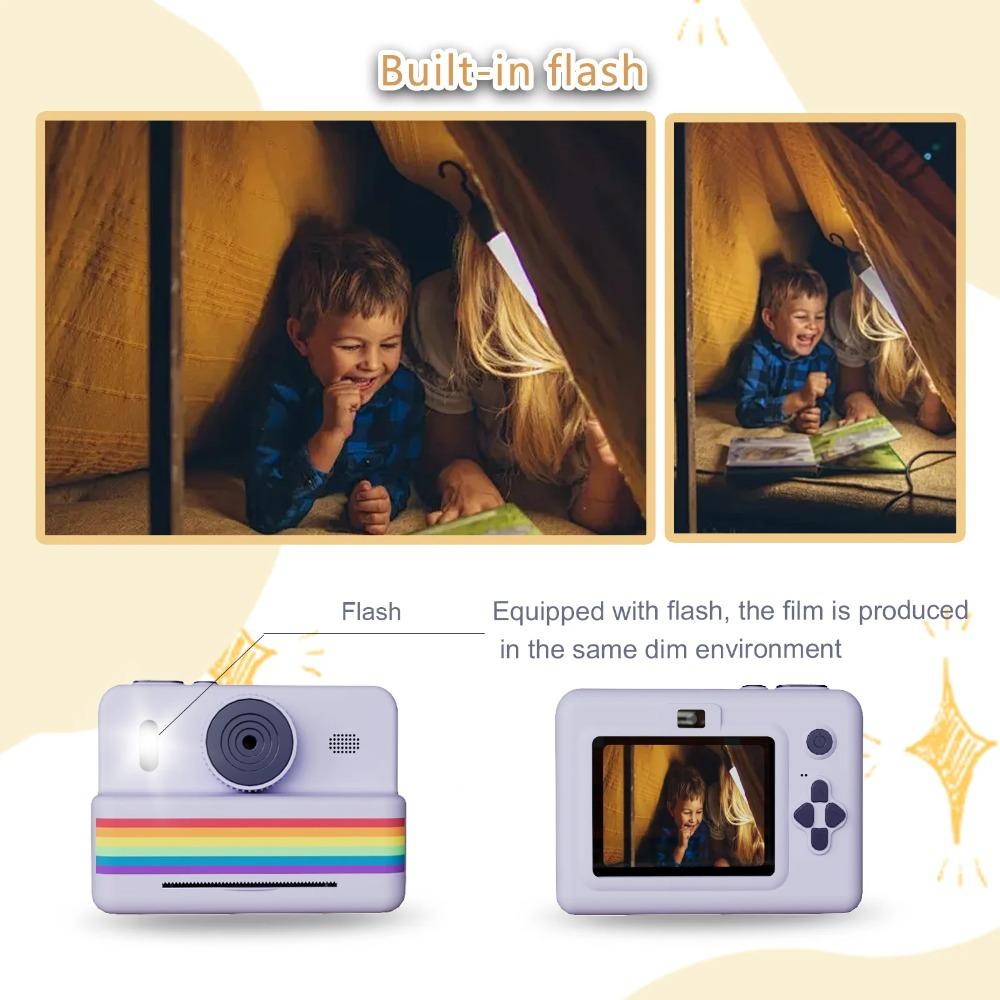 Digitale Kinderkamera für Fotografie Mini-Drucker Tragbar Thermisch Sofortbild-Foto Kinderkamera 2,8 Zoll HD-Video Spielzeug Geschenke