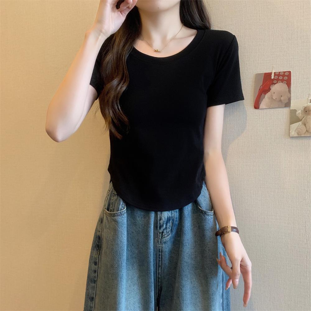 Women's Summer Slim Fit Cotton Polo T-Shirt with Fishbone Design and Custom Logo