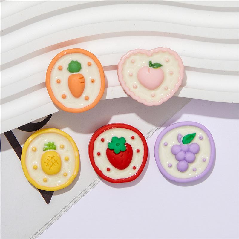 5Pcs Fruit Cartoon Resin Flatback Diy Phone Case Charms Resin Accessoreis Diy Jewelry Craft Decoration Accessories