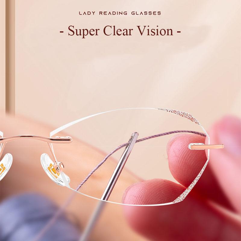 Fashion Anti Blue Rays Glasses Women +4.00