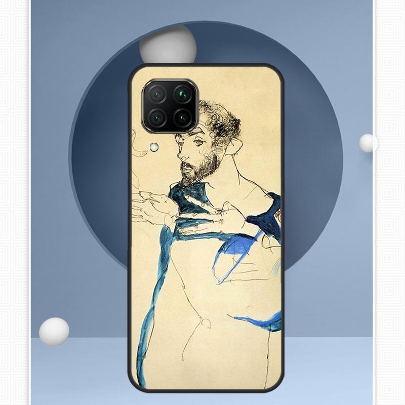 Egon Schiele For Huawei Nova 12i 12s 11i 8i Y91 Y60 Y70 Y72 Y90 Y61 9 10 SE P20 P40 Lite P30 P60 Pro Case